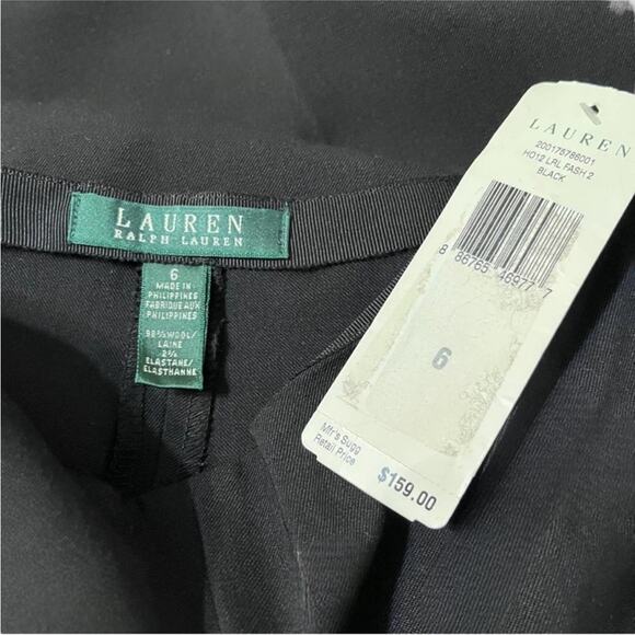 NEW Lauren Ralph Lauren black wide leg trouser dress pants - Picture 4 of 8